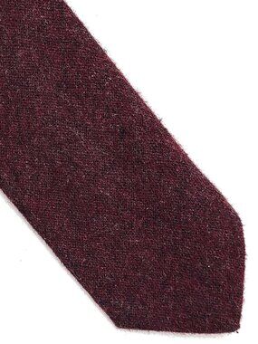 Vtg John Henry Heathered Burgundy Woven Wool Blend Tie Necktie 3.25 x 55